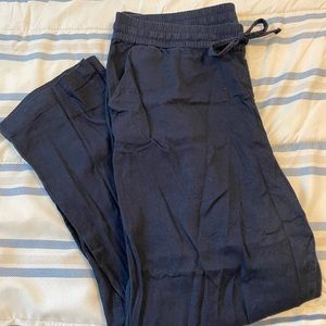 32 degrees Cool navy linen/cotton summer pants.  Ladies Large.